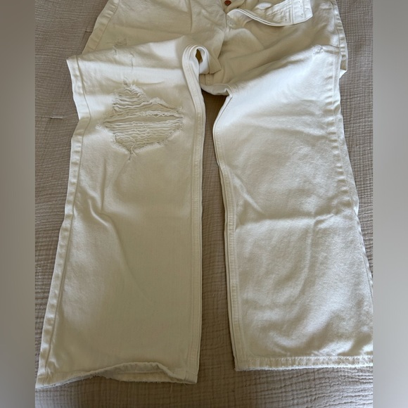 H&M women’s 14 cream denim 90s boyfriend high waist - Picture 7 of 8
